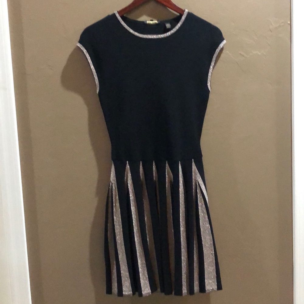 Ted Baker black and gold dress size 2